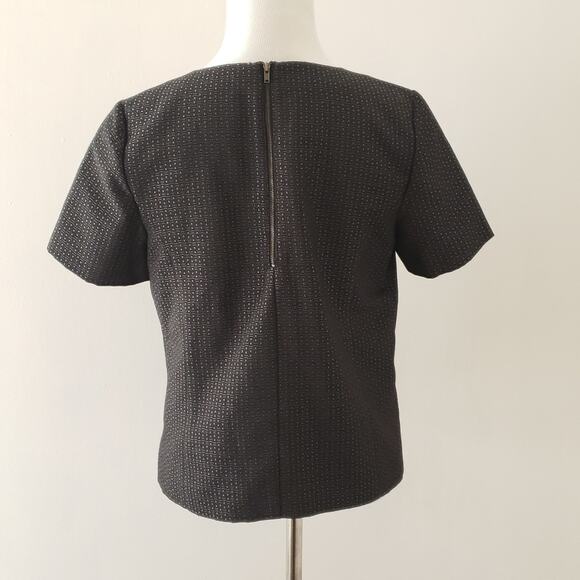 Halogen Jacquard Geometric Print Blouse Black Work Wear Women Small - Picture 5 of 8